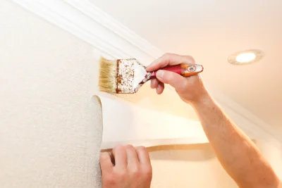 Pose de papier peint à Vieille-Brioude — revêtements muraux et toiles de verre